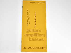 1968 Epiphone Guitar Bass and Amplifier Price List