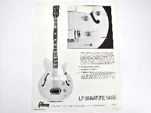 1978 Gibson Les Paul Signature Bass Promo Sheet