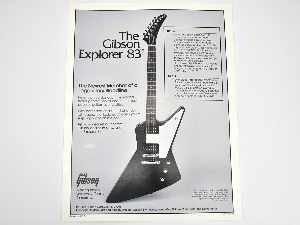 1983 Gibson Flying V 83 / Gibson Explorer 83 Dealer Sheet
